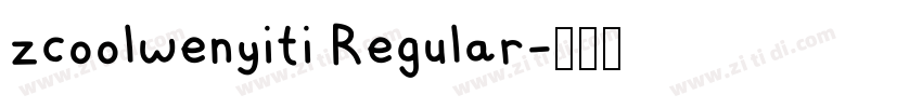 zcoolwenyiti Regular字体转换